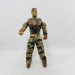 2003 Lanard Toys G.I. Joe Action Figure Army Military Man 12" Jointed Camo Paint